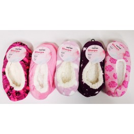 Ladies Sherpa Slipper Socks with Anti-skid